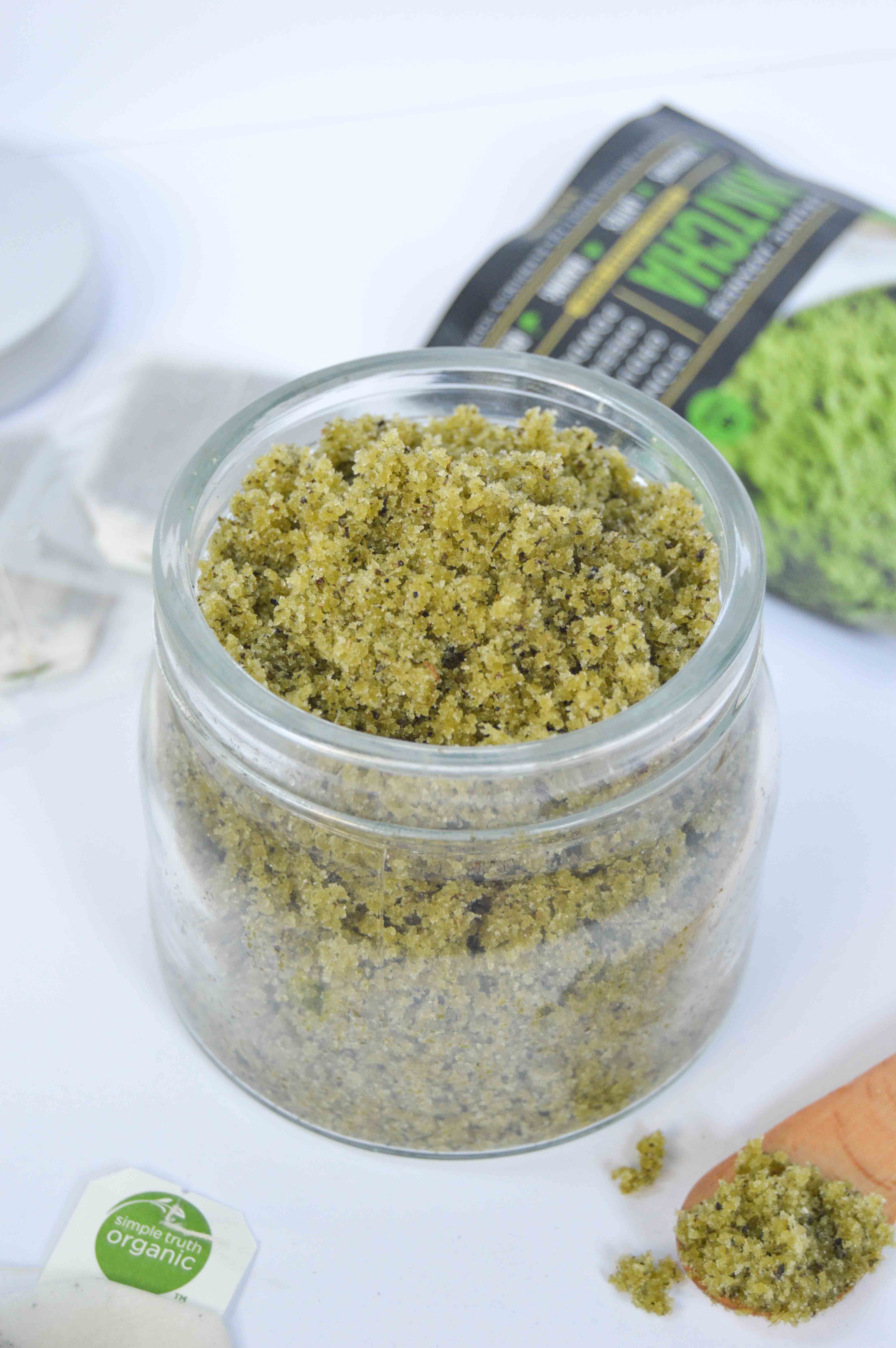DIY Green Tea Sugar Scrub | www.clubcrafted.com