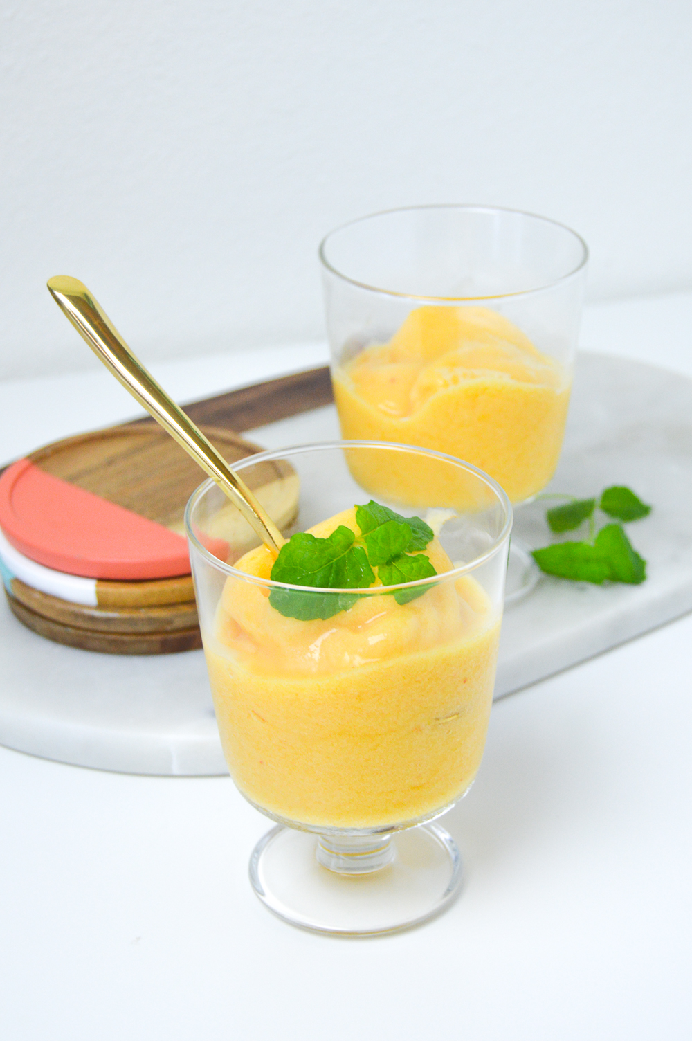 Peach Lemonade Sorbet | www.clubcrafted.com
