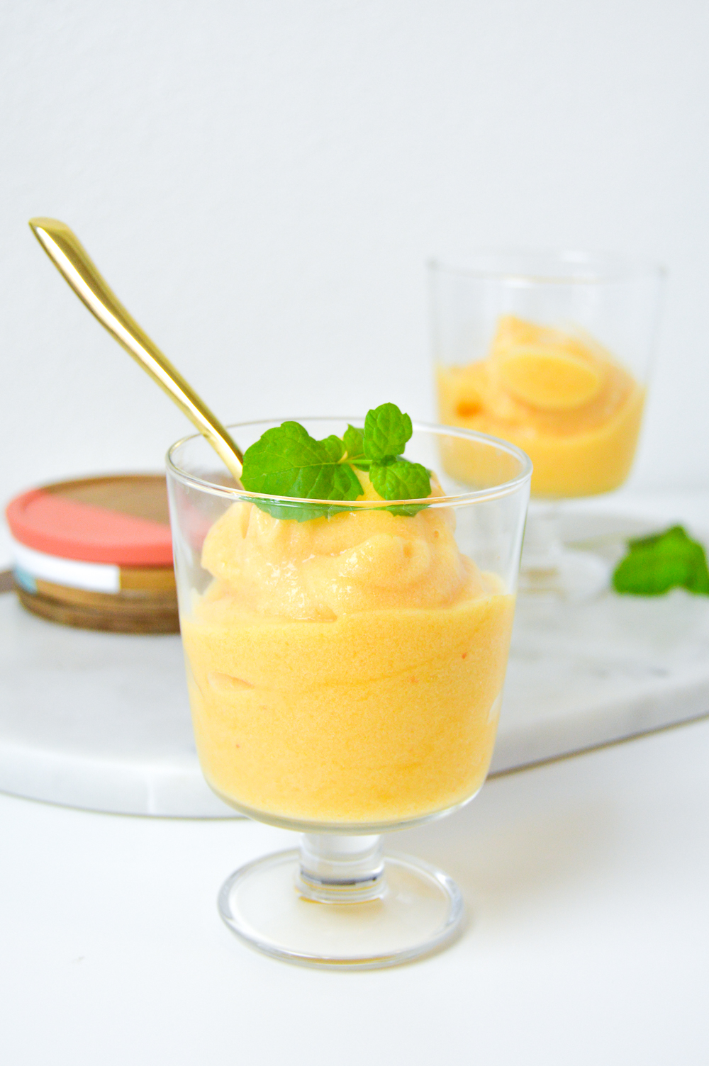 Peach Lemonade Sorbet | www.clubcrafted.com