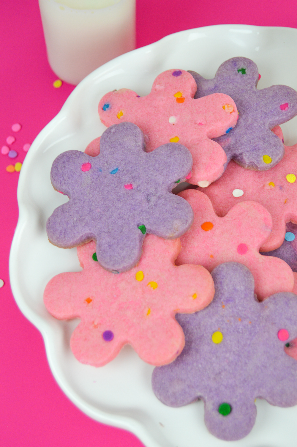 Colored Funfetti Shortbread Cookies | www.clubcrafted.com