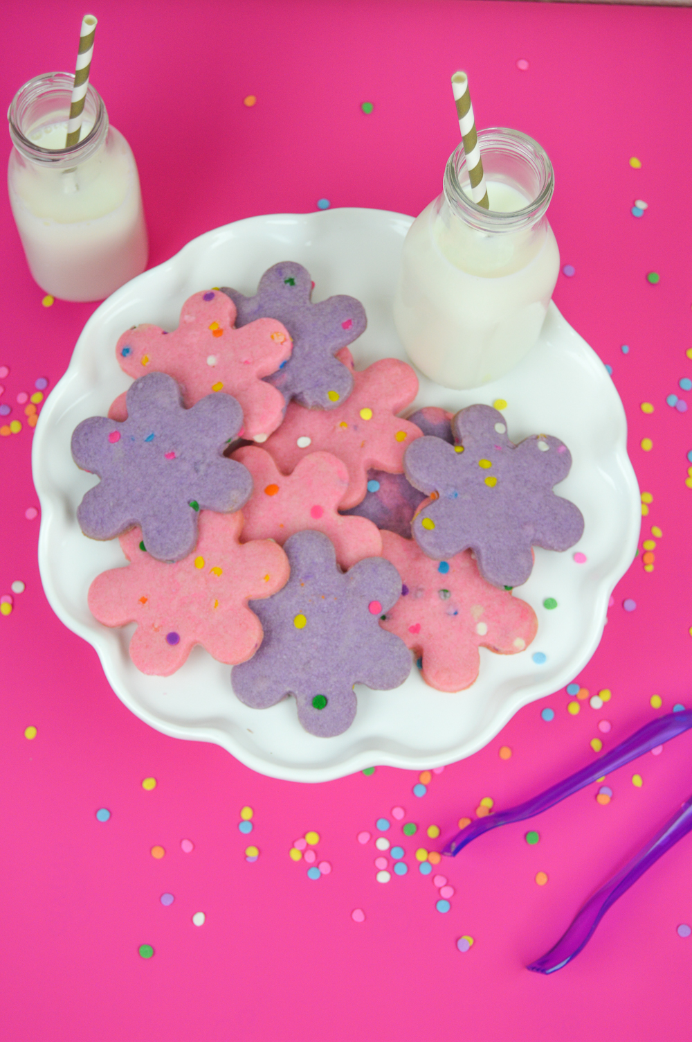Colored Funfetti Shortbread Cookies | www.clubcrafted.com