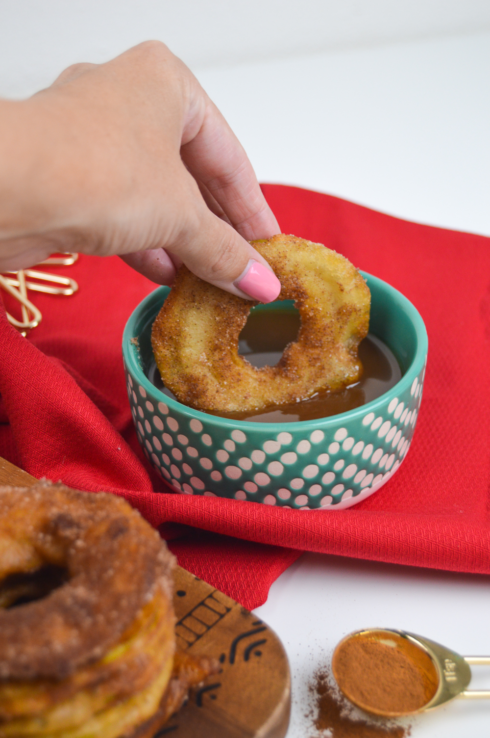 Fried Apple Rings + Bourbon Caramel Sauce | Club Crafted