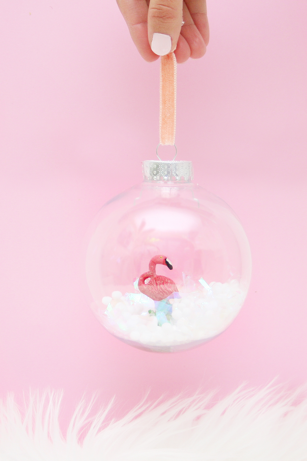 DIY Flamingo Snow Globe Ornament | Club Crafted