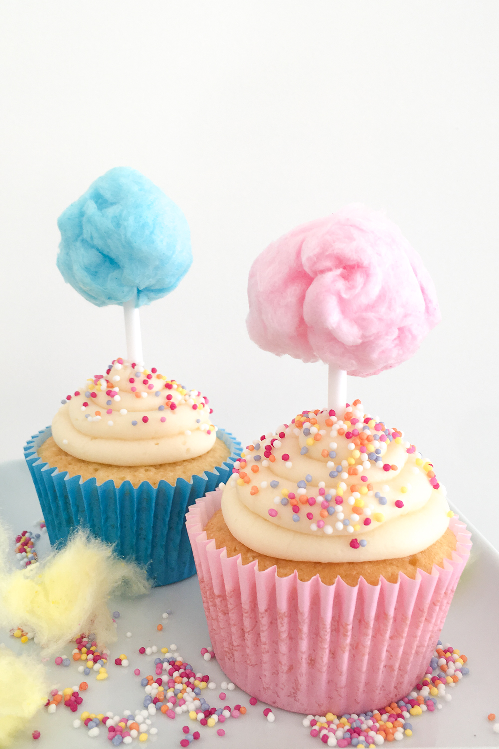 Candy Floss Cupcakes (Cotton Candy Cupcakes) | Club Crafted