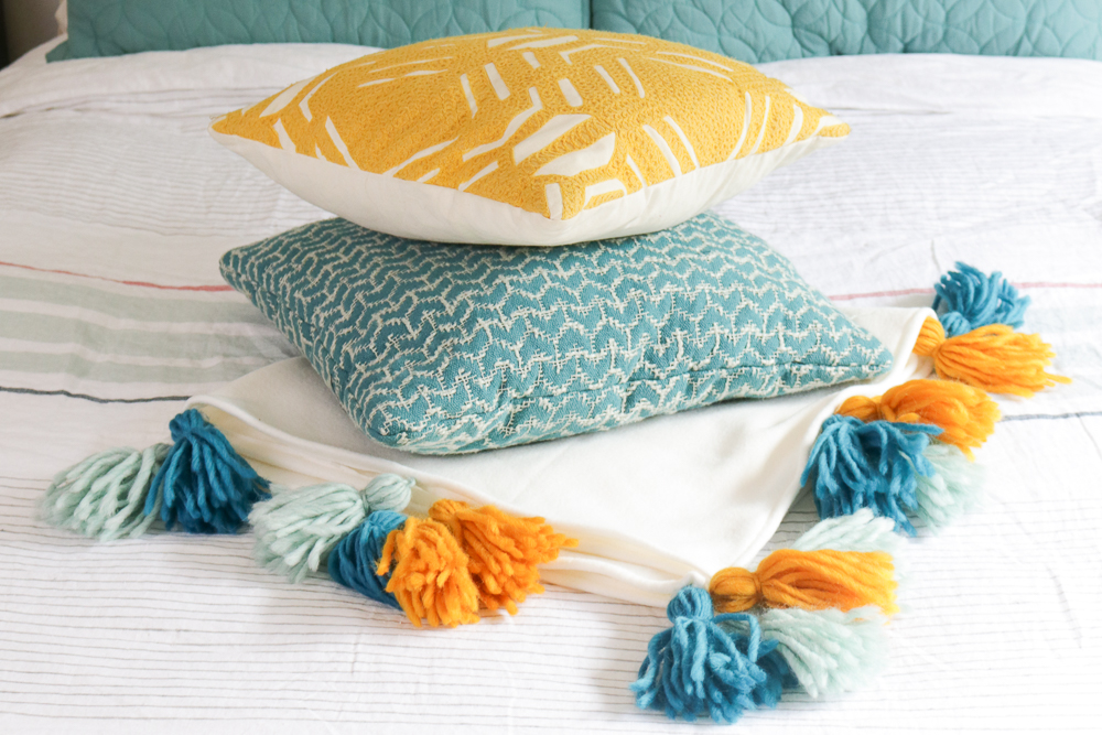 Diy tassel blanket sale