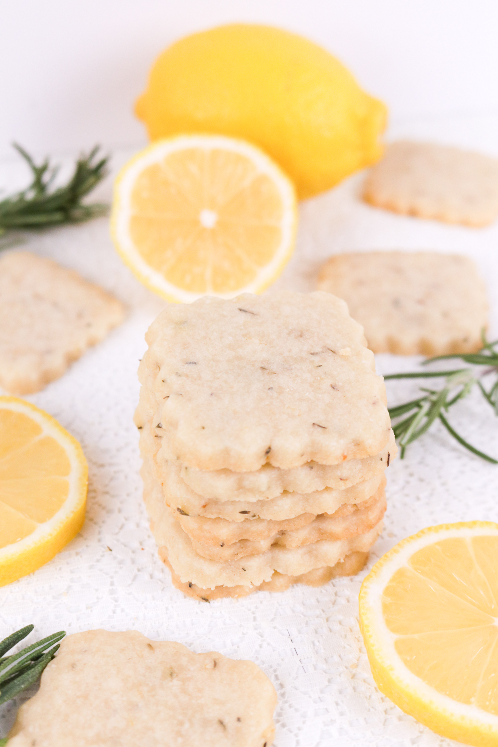 Lemon Rosemary Shortbread Cookies | Club Crafted