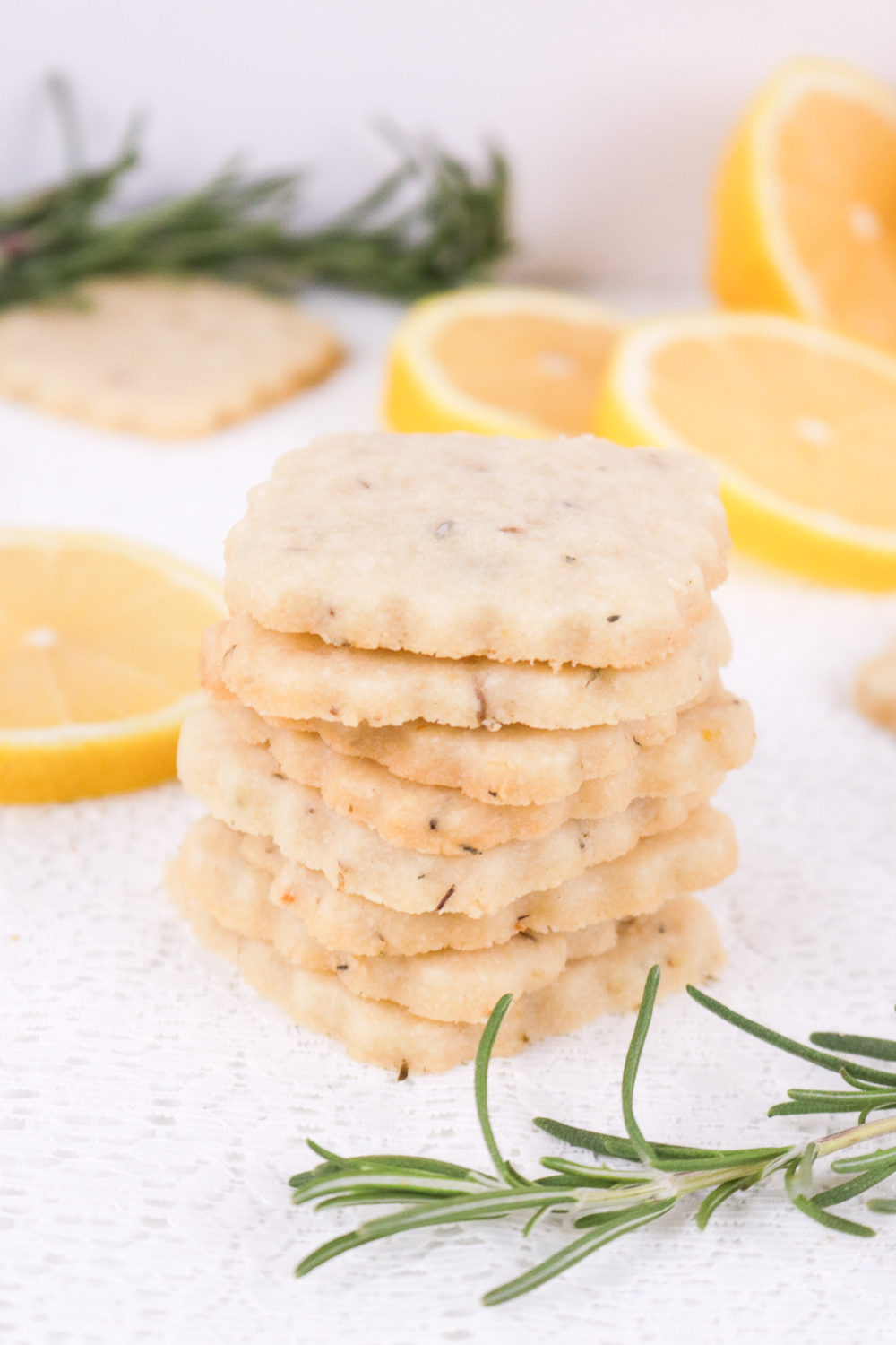 Lemon Rosemary Shortbread Cookies | Club Crafted
