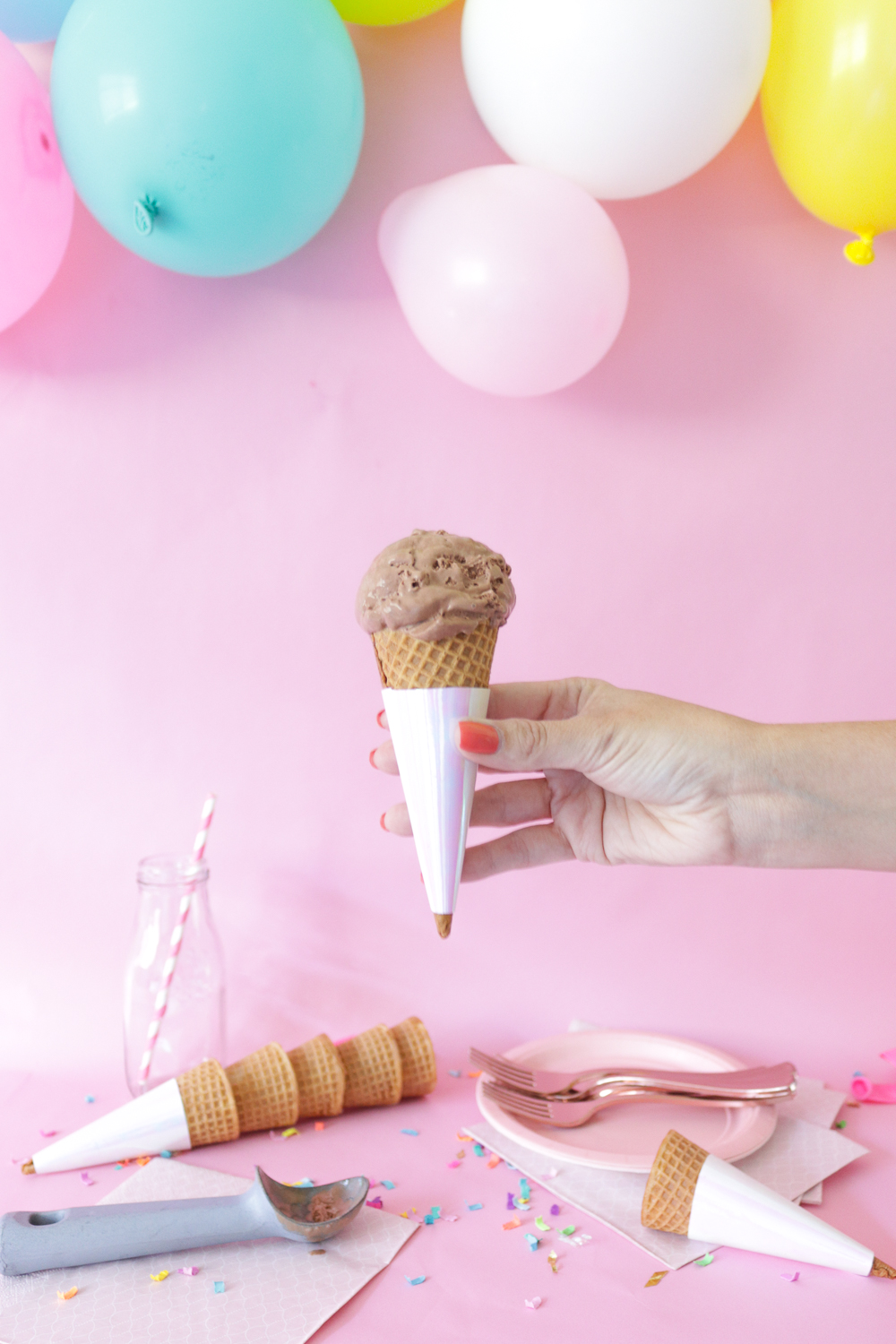 DIY Holographic Ice Cream Wrappers | Club Crafted