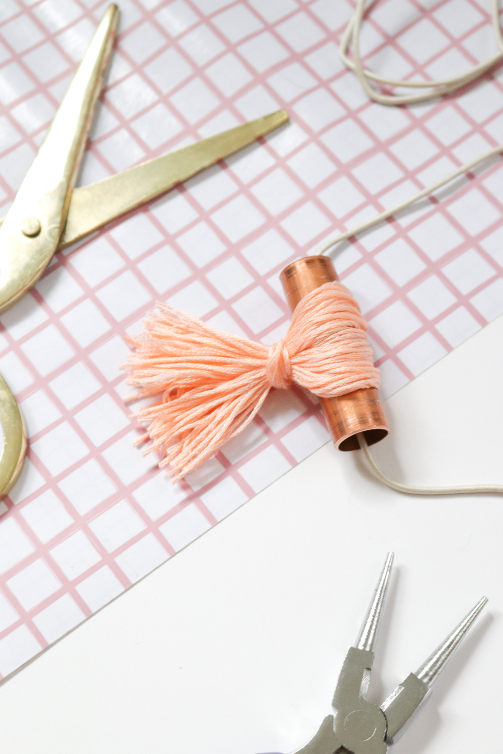 DIY Copper Pipe Tassel Necklace | Club Crafted
