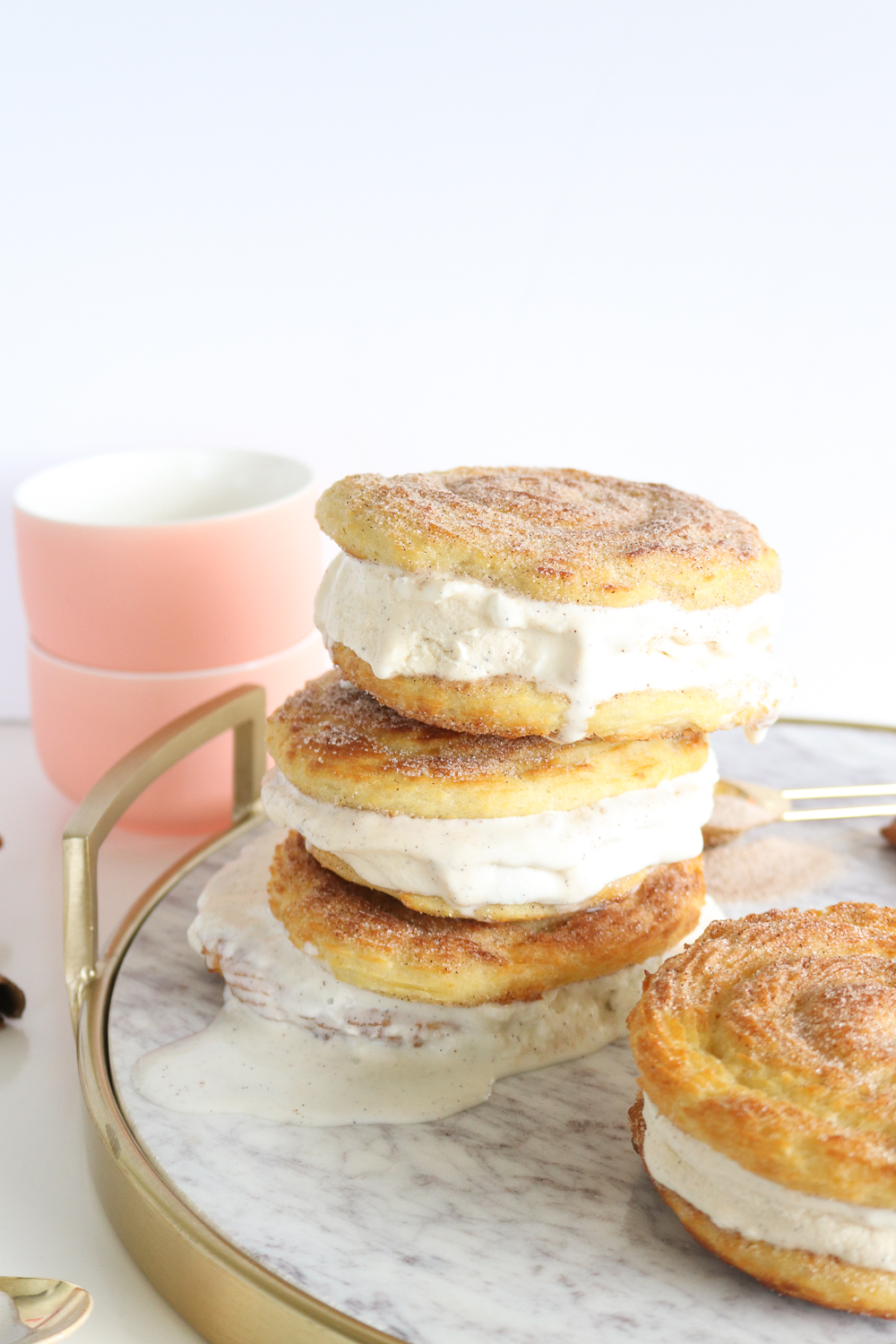 Baked Churro Ice Cream Sandwiches | Club Crafted
