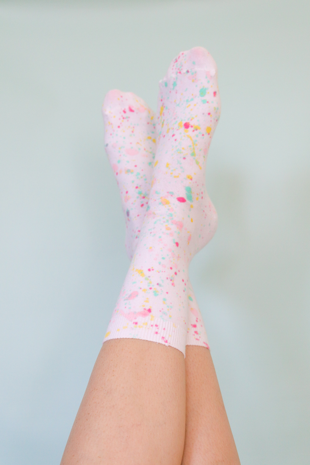 DIY Splatter Painted Socks | Club Crafted