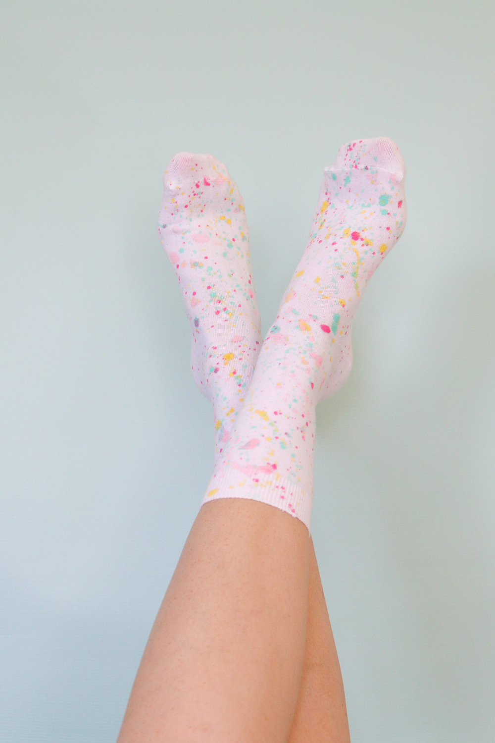 DIY Splatter Painted Socks | Club Crafted