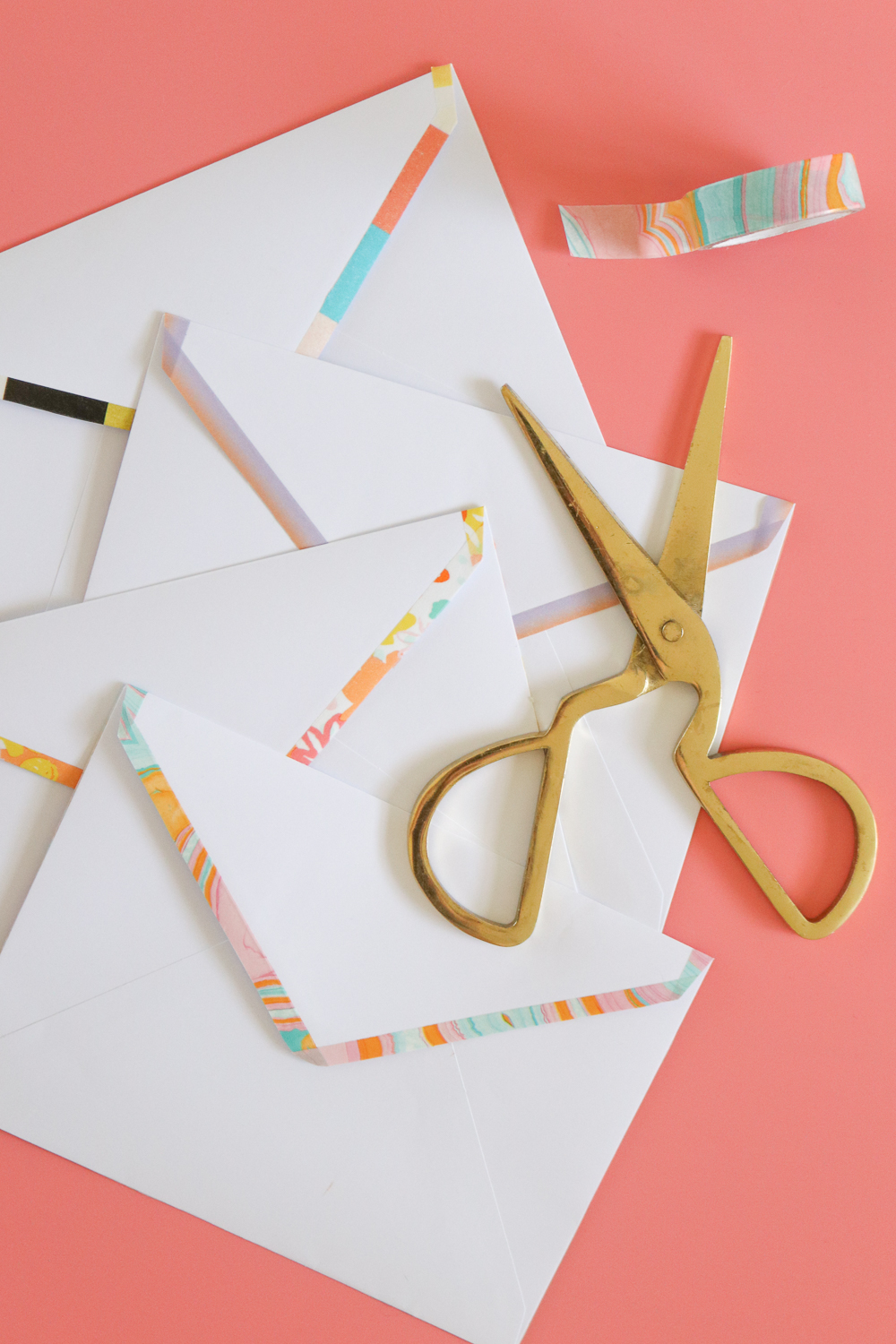 DIY Washi Tape Lined Envelopes | Club Crafted