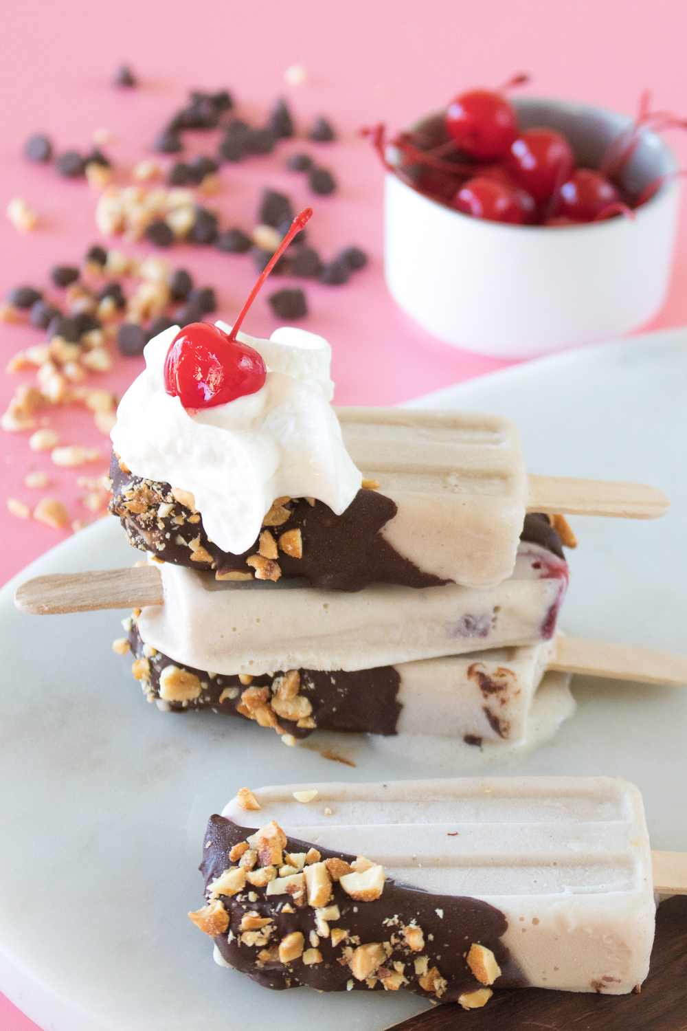 Banana Split Popsicles | Club Crafted