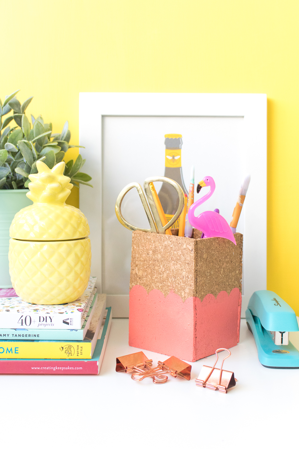 DIY Scalloped Cork Pencil Cup | Club Crafted