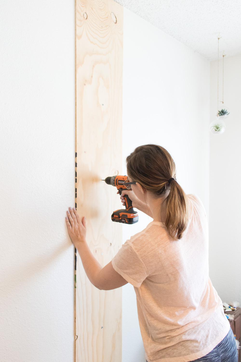 Renter-Friendly DIY Plank Accent Wall | Club Crafted