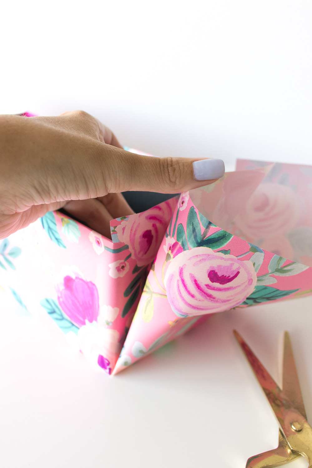 DIY Wrapping Paper Covered Boxes with Leather Handles | Club Crafted
