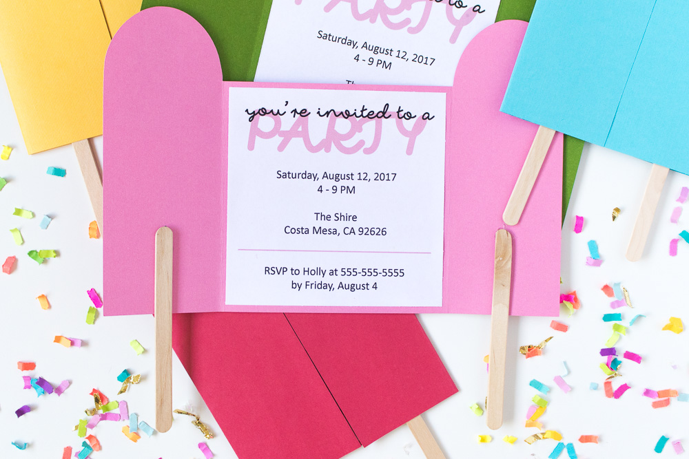 DIY Popsicle Invitations + Free Printable! | Club Crafted