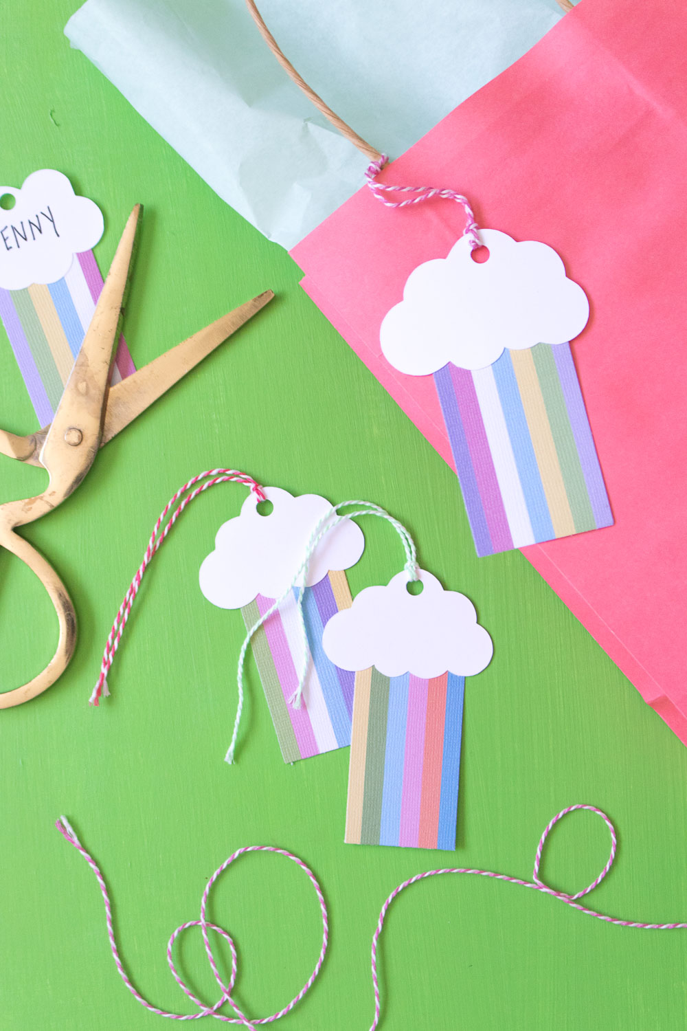 DIY Rainbow Gift Tags | Club Crafted