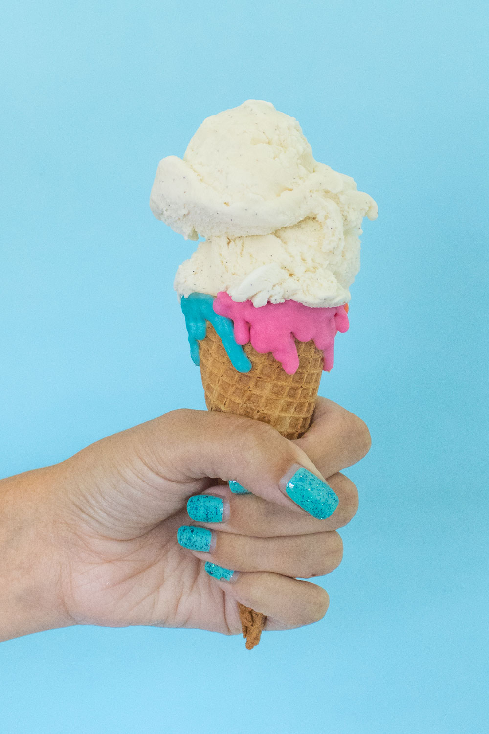 DIY Colorful Dripped Ice Cream Cones | Club Crafted
