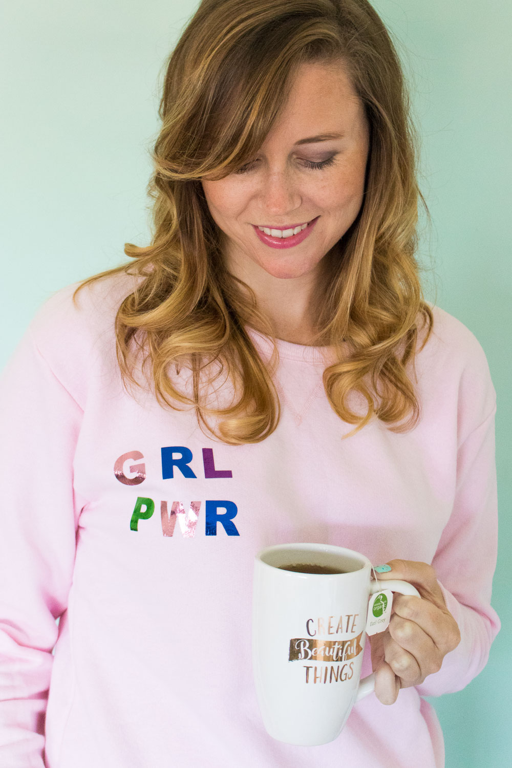 DIY Foiled Girl Power Sweatshirt | Club Crafted