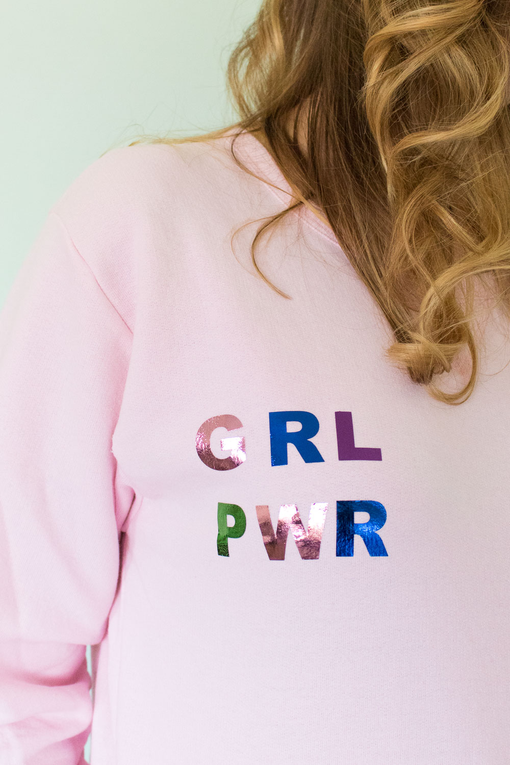 DIY Foiled Girl Power Sweatshirt | Club Crafted