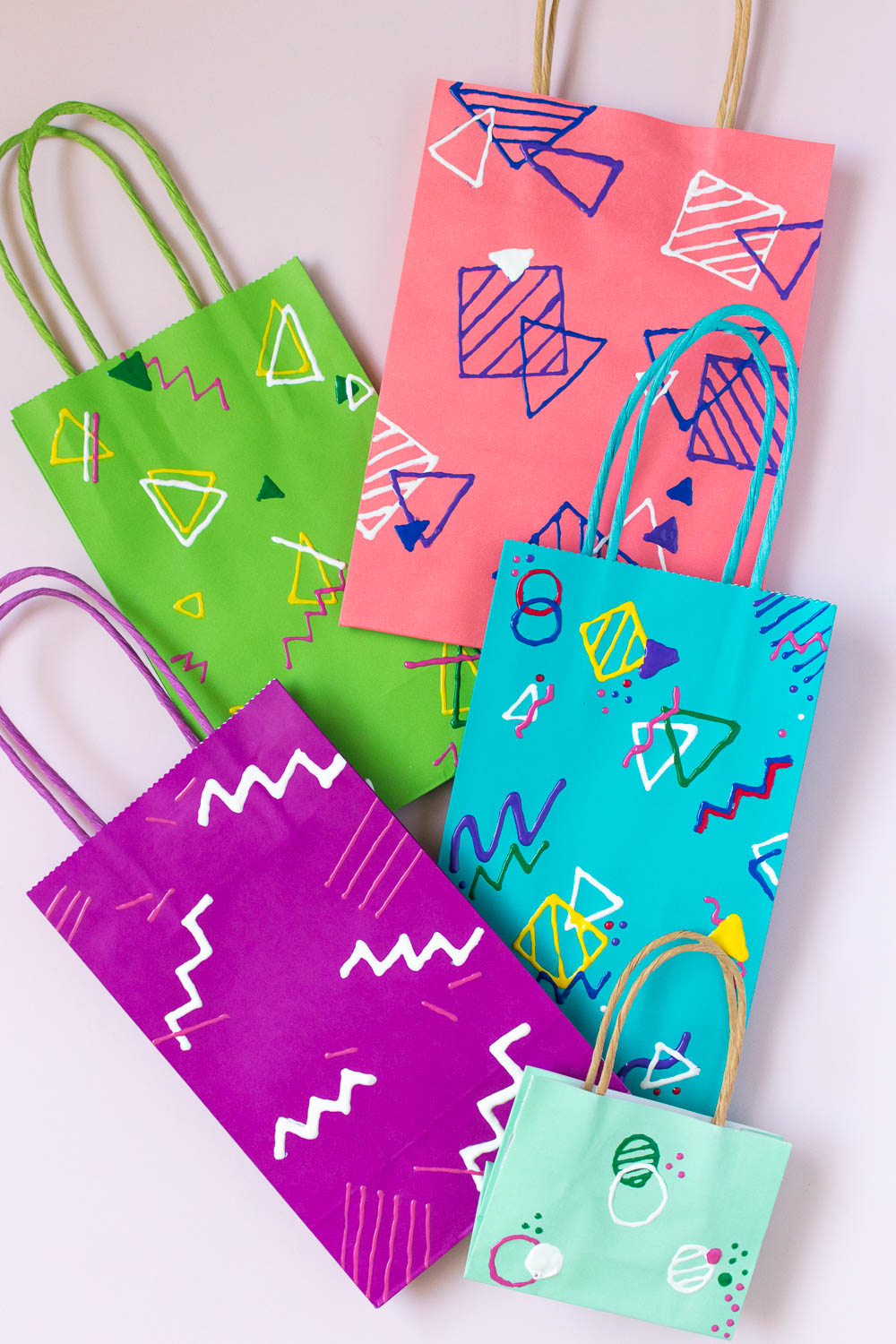 DIY Abstract 80s-Inspired Gift Wrap | Club Crafted