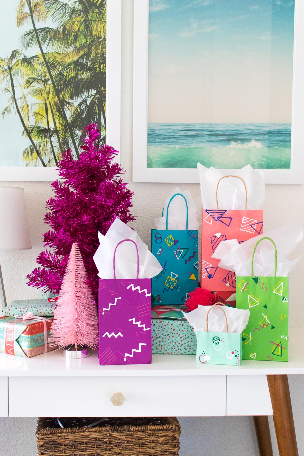 DIY Abstract 80s-Inspired Gift Wrap | Club Crafted