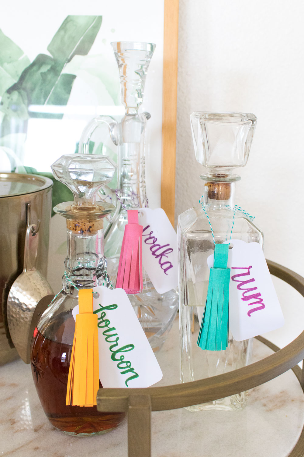 DIY Paper Tassel Decanter Tags | Club Crafted