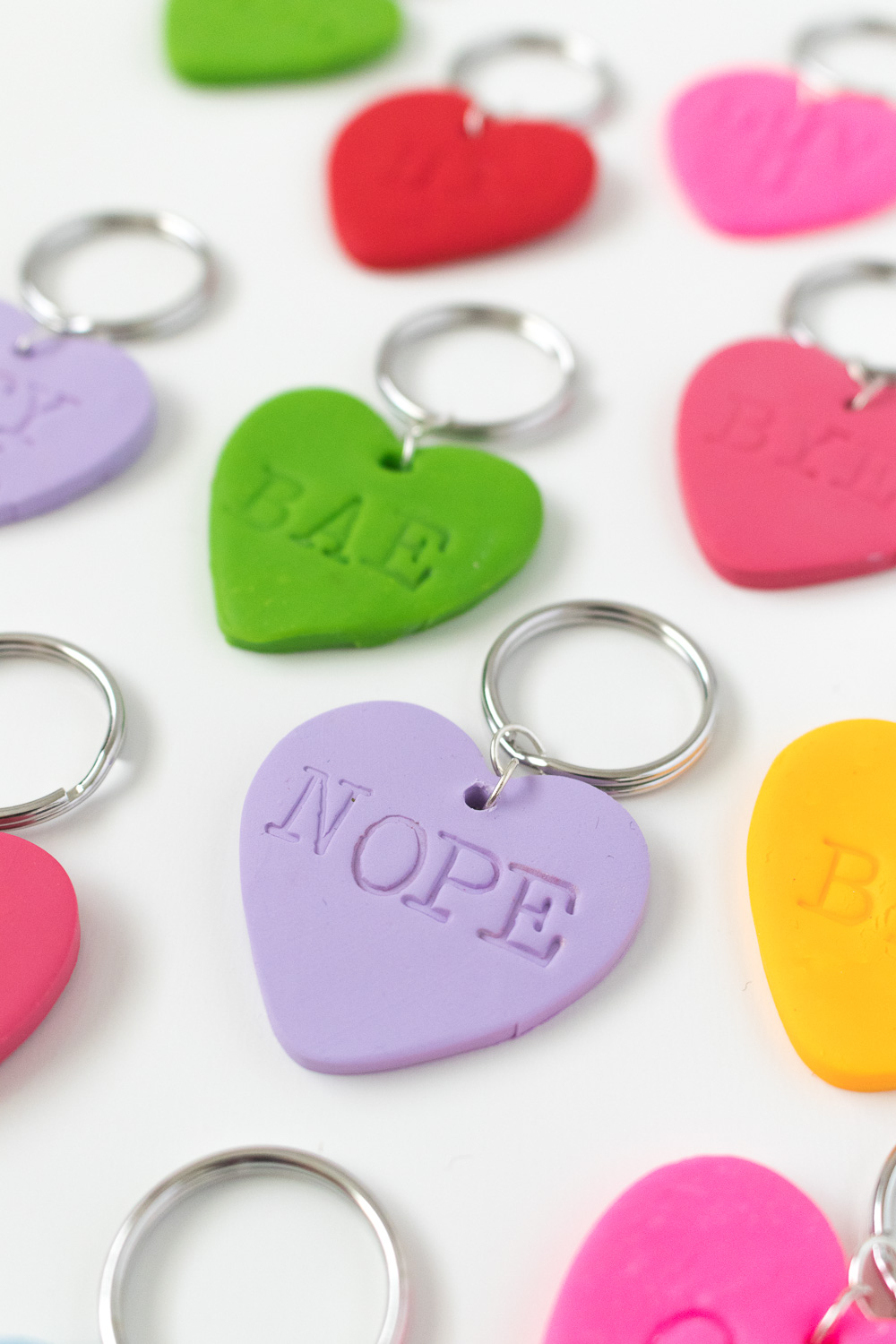 DIY Embossed Heart Keychains | Club Crafted