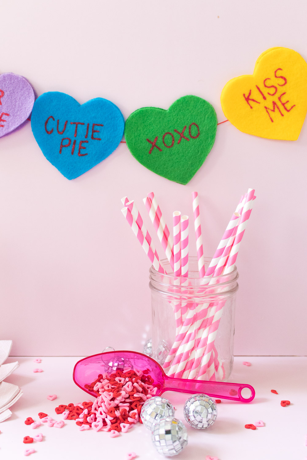 DIY Conversation Heart Banner for Valentine's Day | Club Crafted