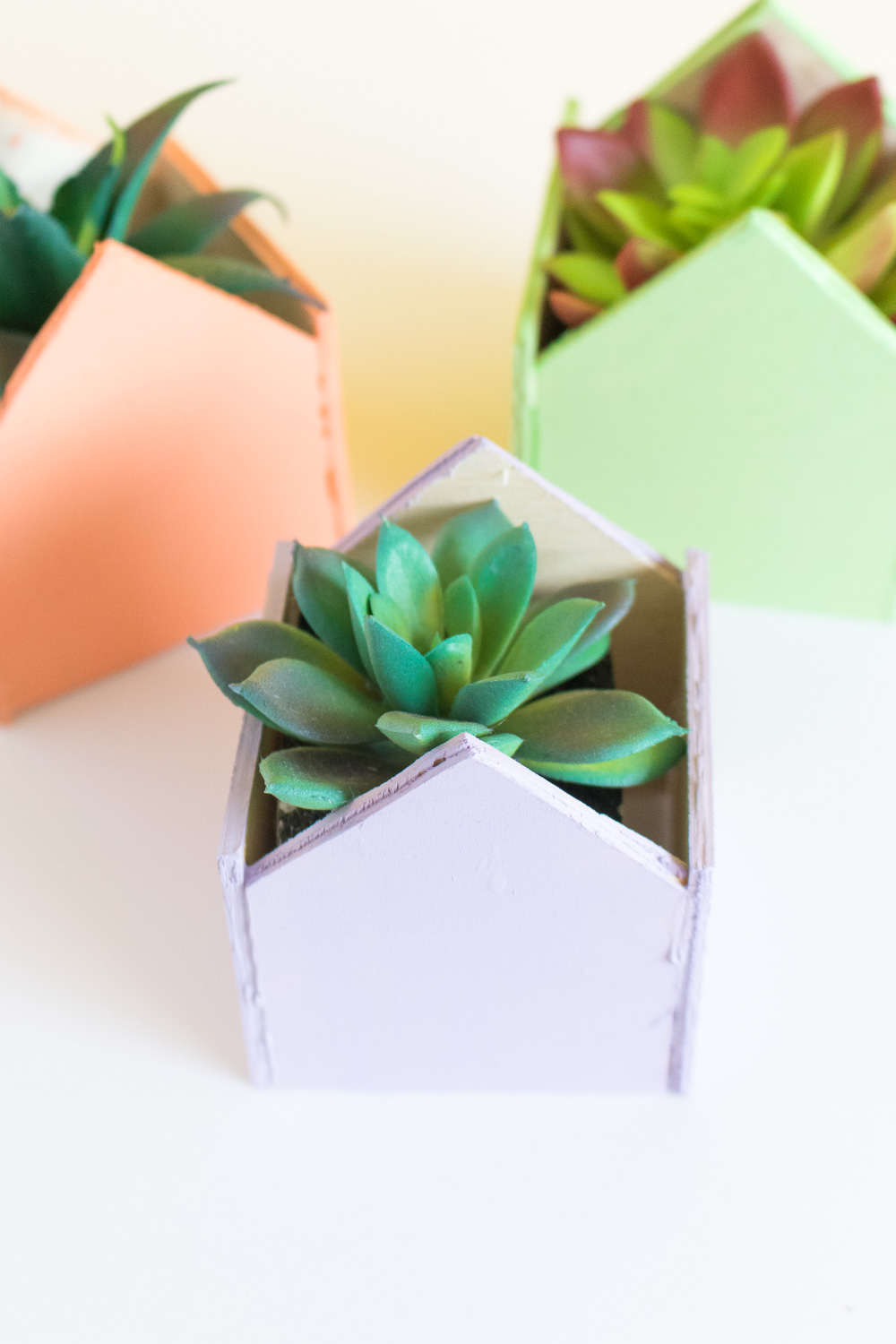 DIY Mini Pastel House Planters | Club Crafted