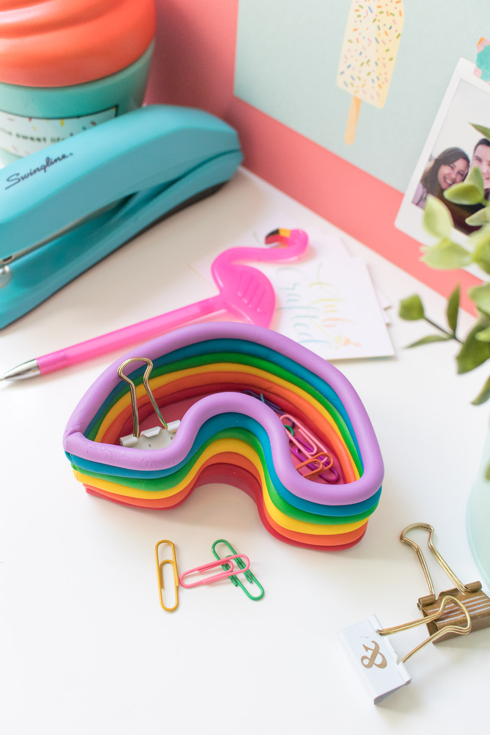 DIY Rainbow Catch-All Dish | Club Crafted