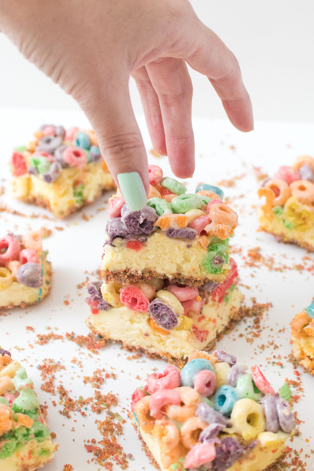 Fruit Loops Cheesecake Bars | Club Crafted