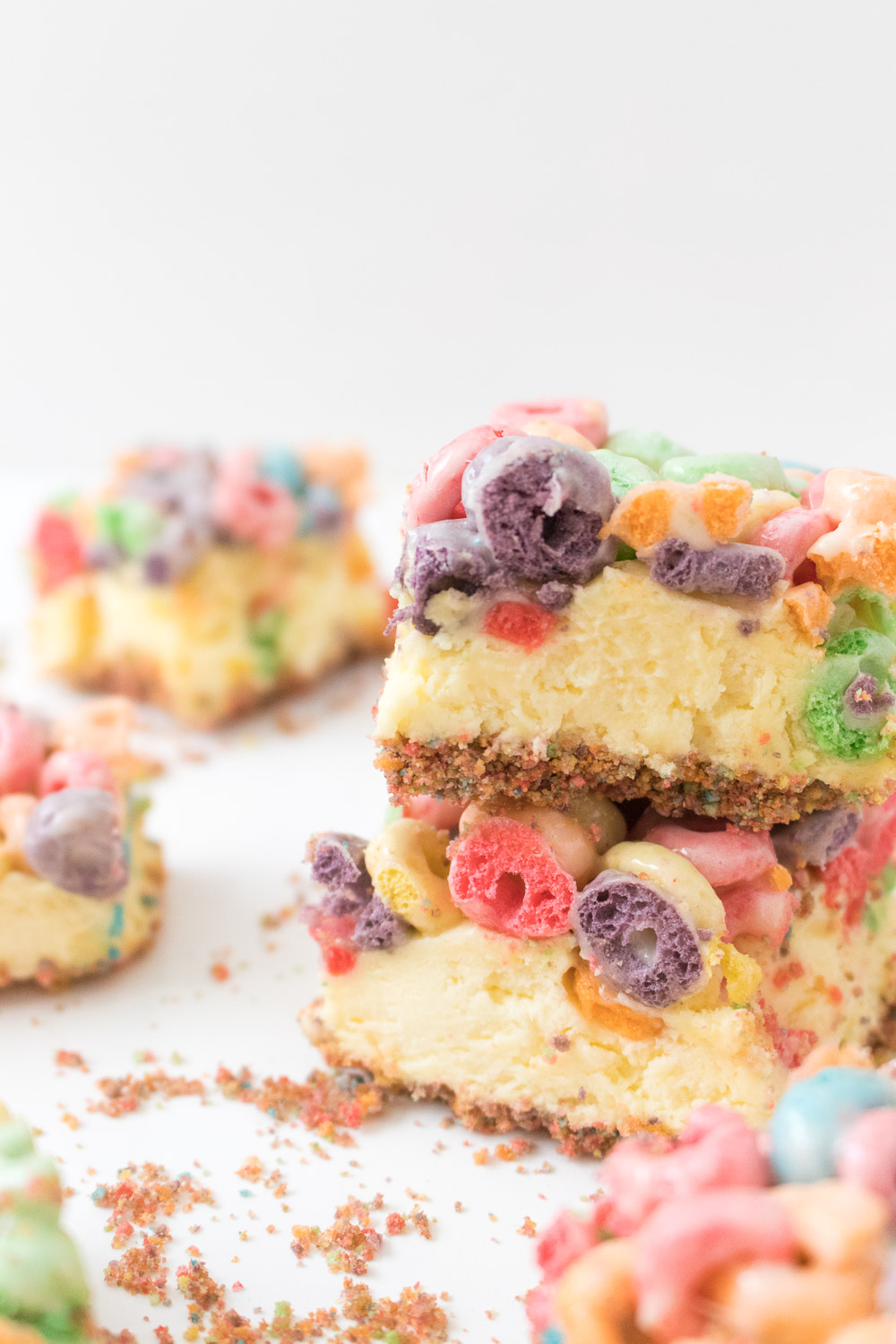 Froot Loops® No-Bake Rainbow Cheesecake