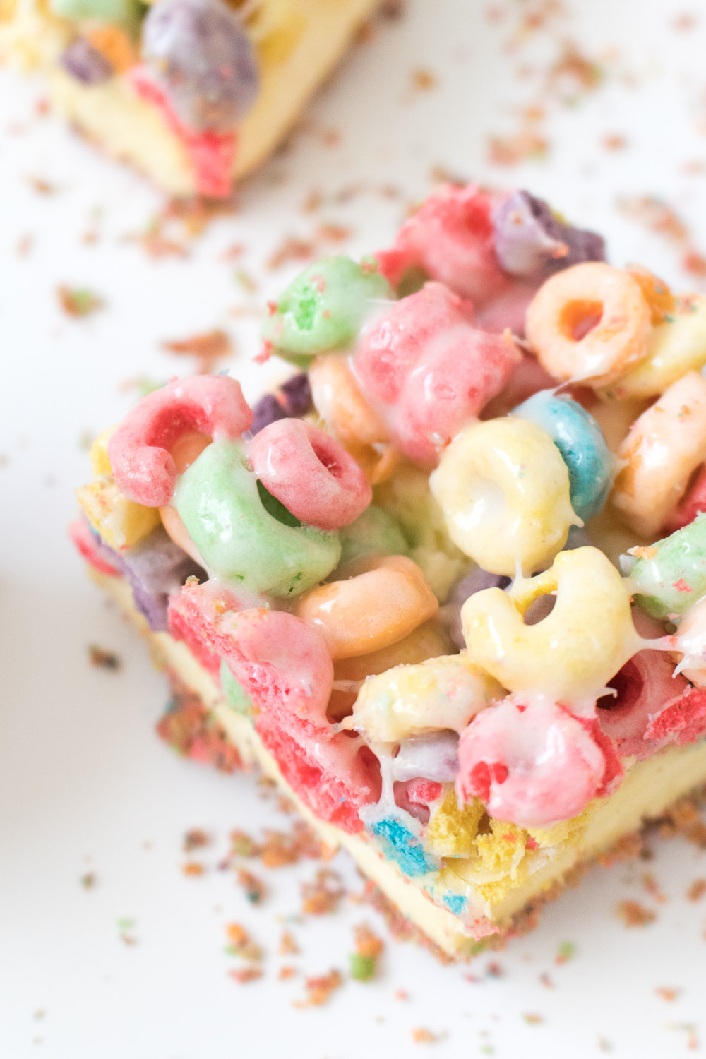 Froot Loops® No-Bake Rainbow Cheesecake