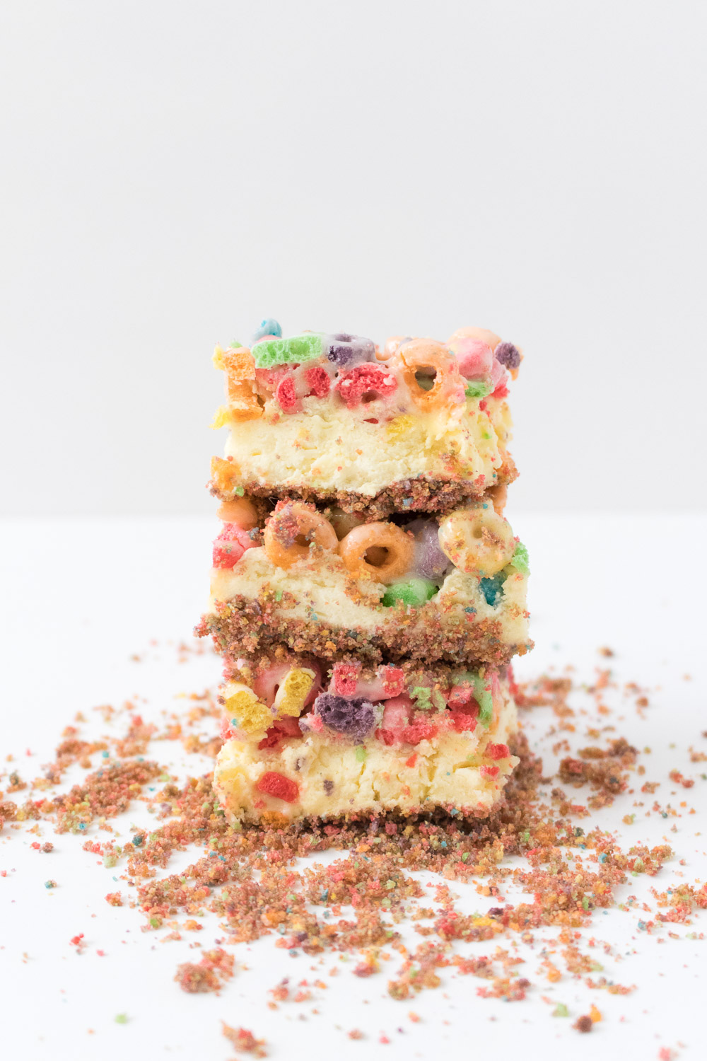 Froot Loops® No-Bake Rainbow Cheesecake