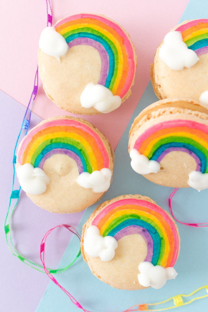 Painted Rainbow Macarons | Club Crafted