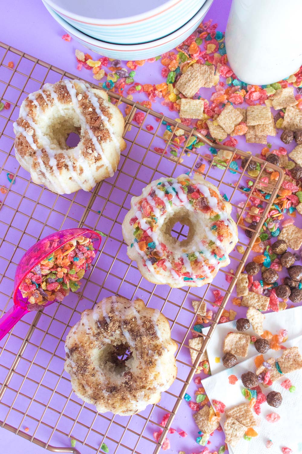 Mini Breakfast Cereal Bunt Cakes | Club Crafted
