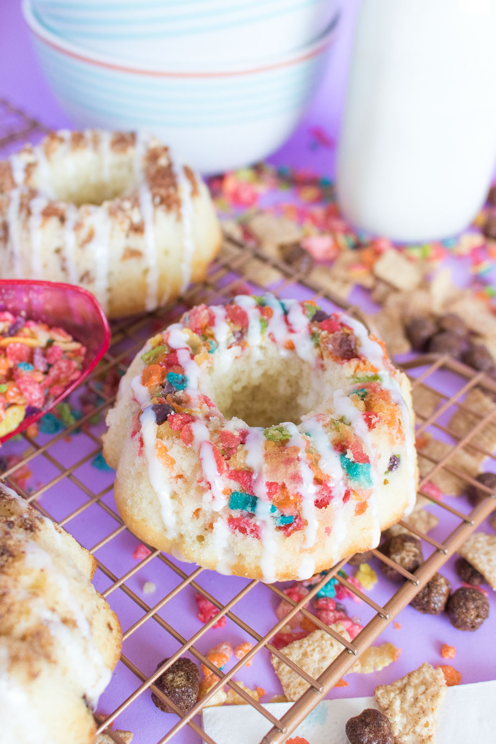 Mini Breakfast Cereal Bunt Cakes | Club Crafted