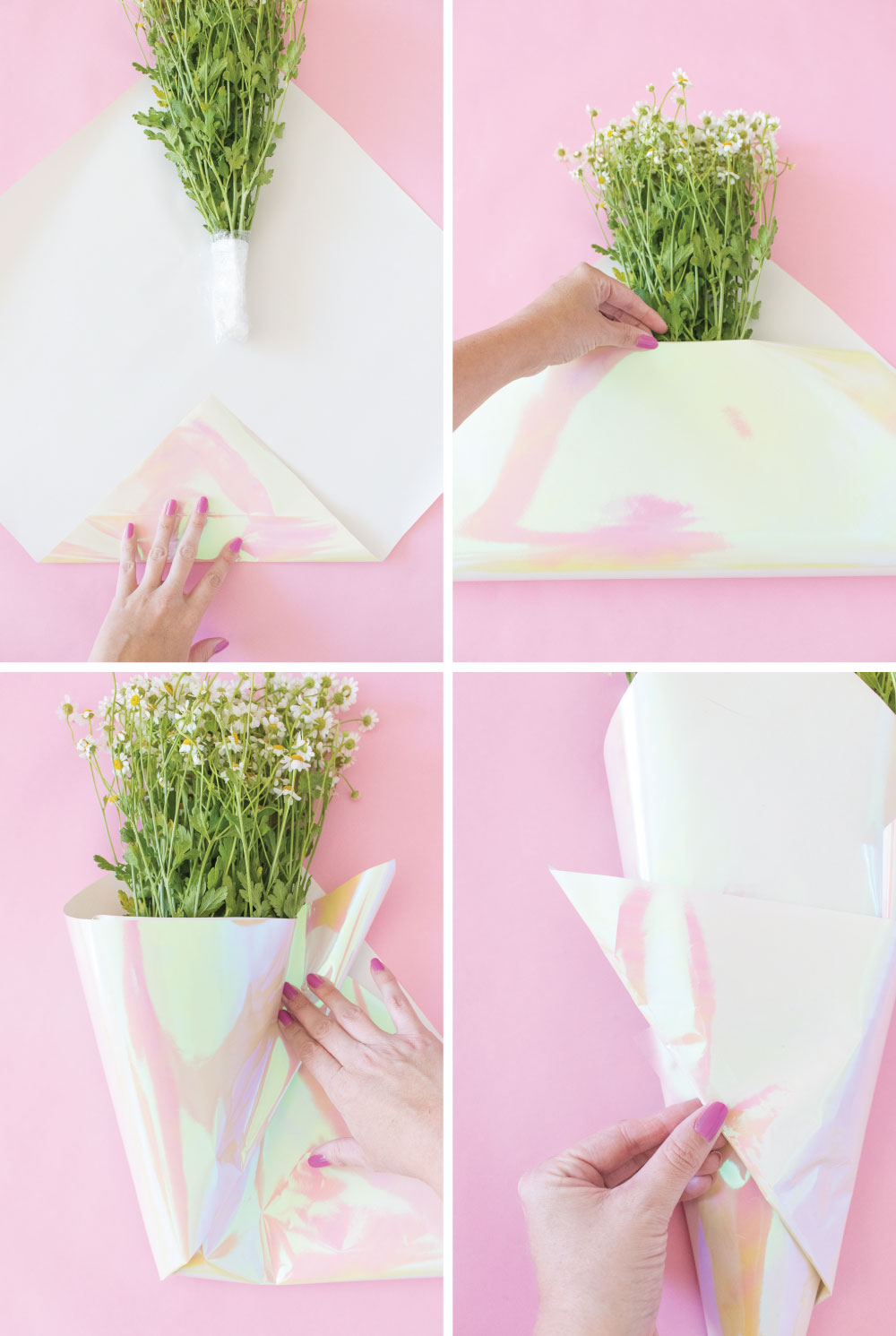 diy bouquet wrapping paper