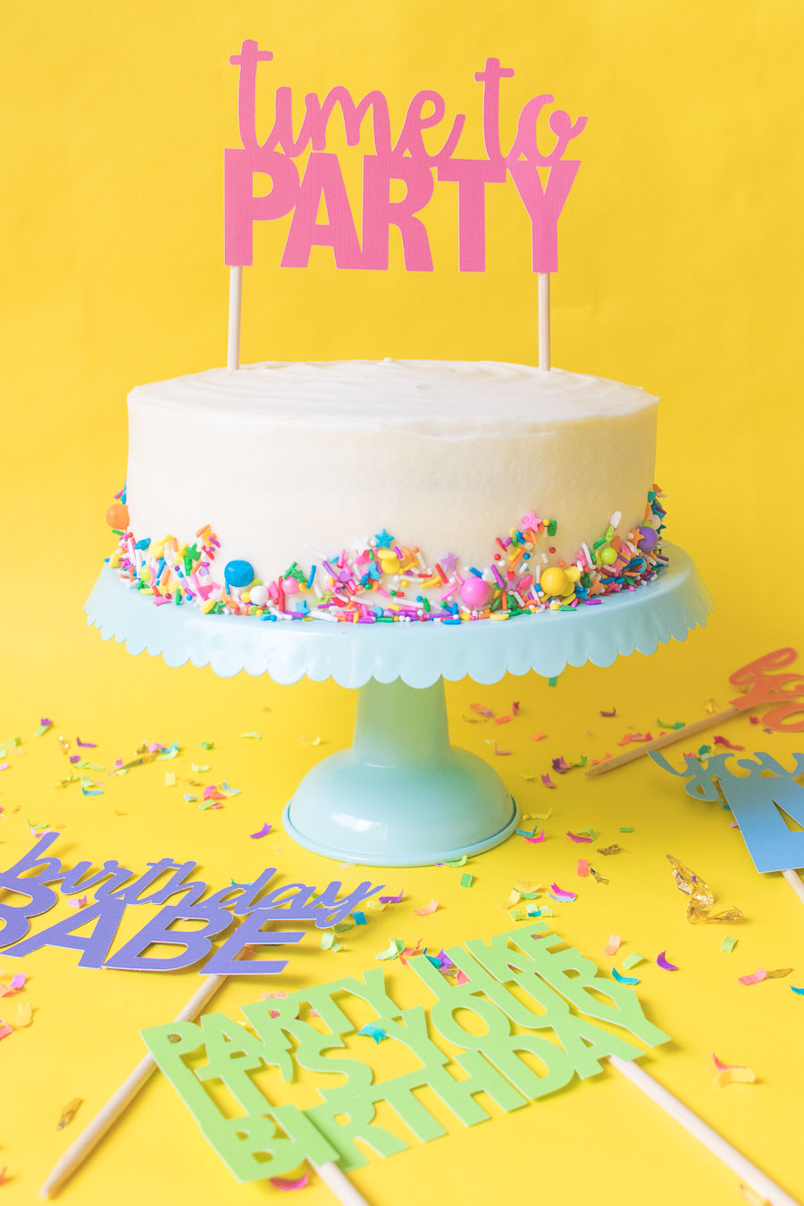Printable Cake Toppers for Birthdays + SVG Templates! | Club Crafted