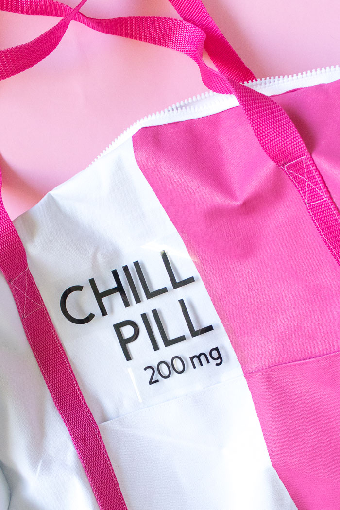 DIY Chill Pill Duffle Bag (Gym Bag) | Club Crafted