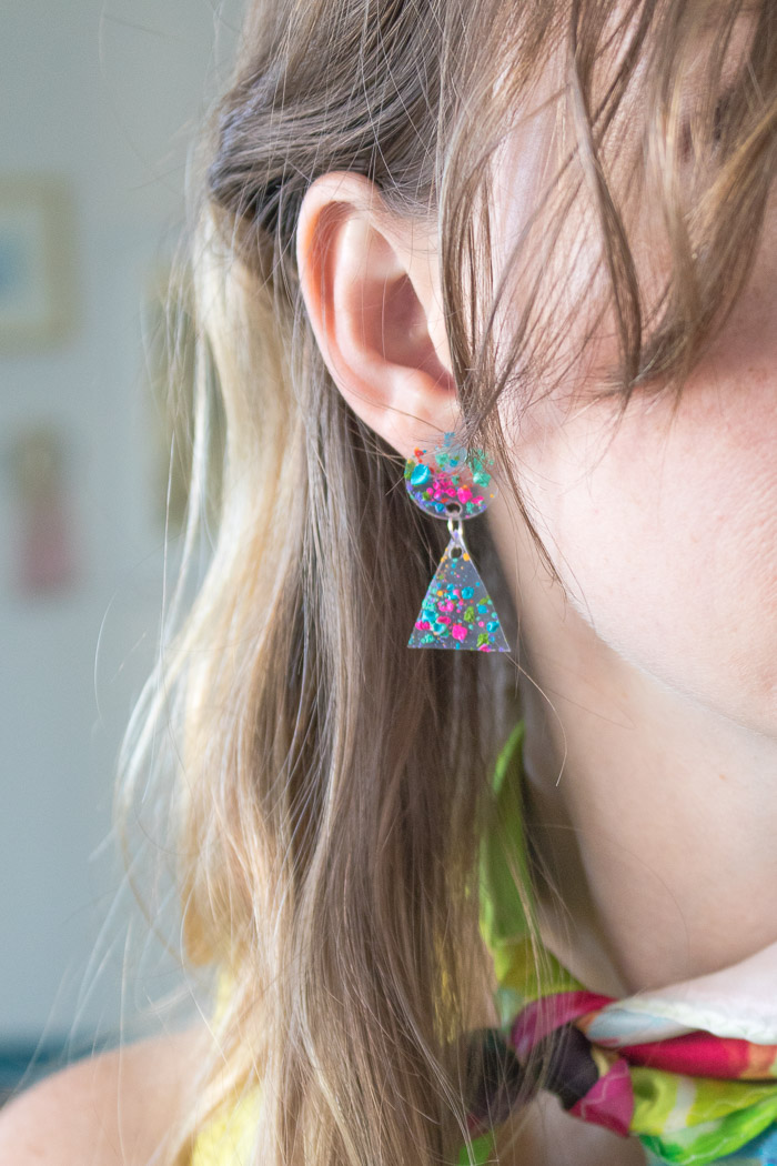 80s inspired earrings