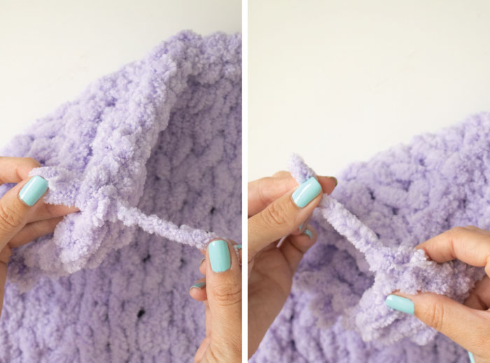 Easy DIY! How to Finger Knit a Floor Pouf | Club Crafted
