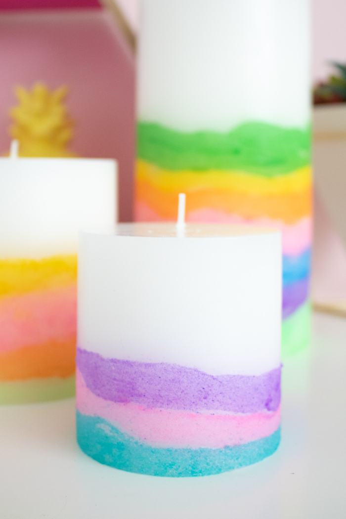 Easy DIY Sand Art Candles