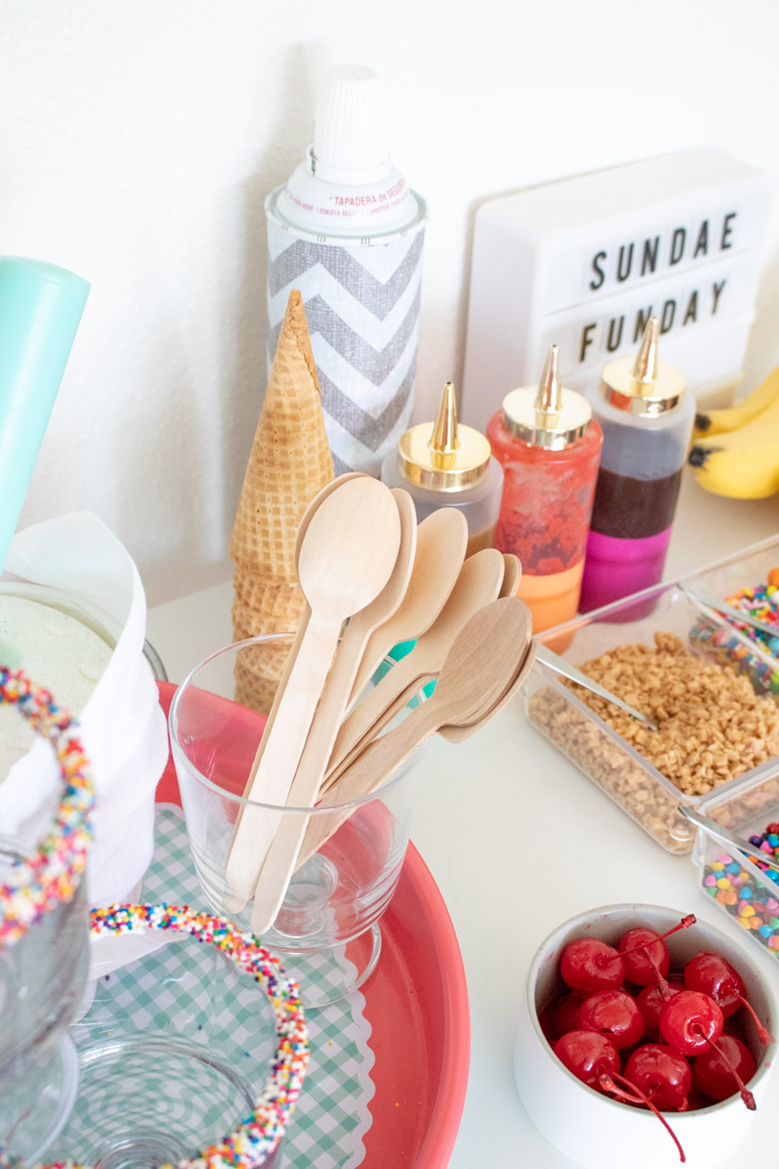 A Colorful Ice Cream Sundae Bar for Summer | Club Crafted