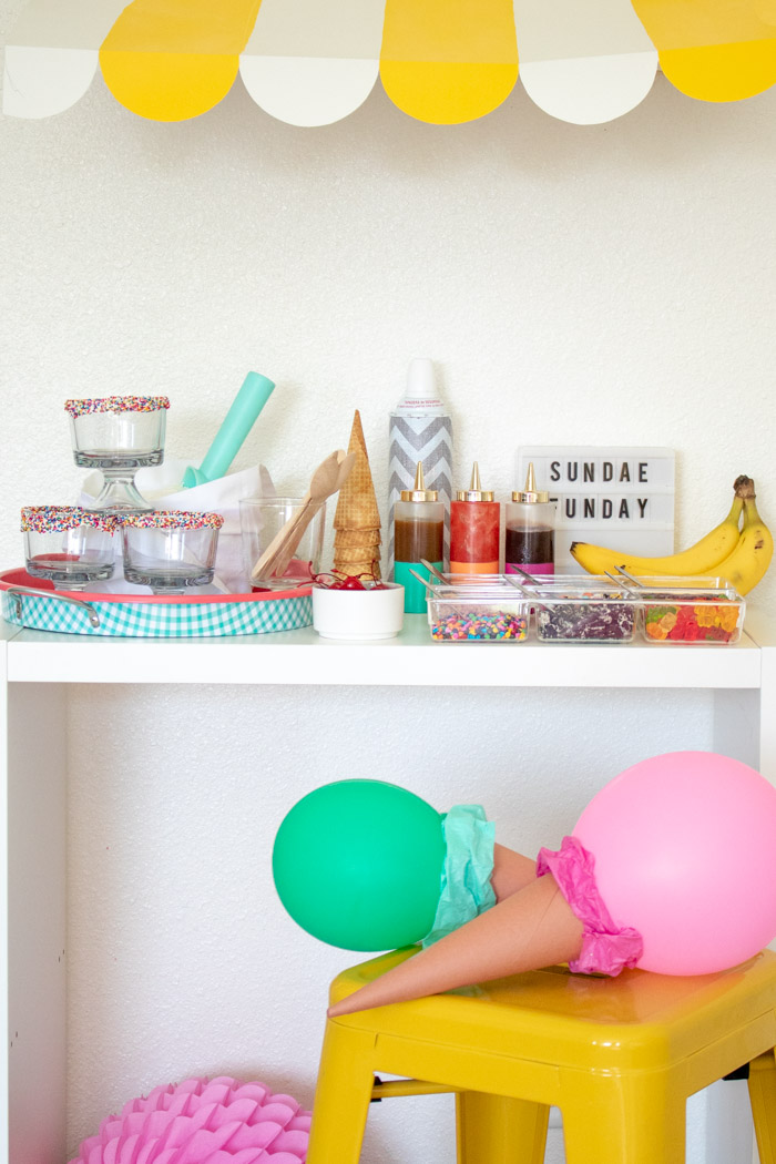 How to Make a Colorful Ice Cream Sundae Bar | Club Crafted