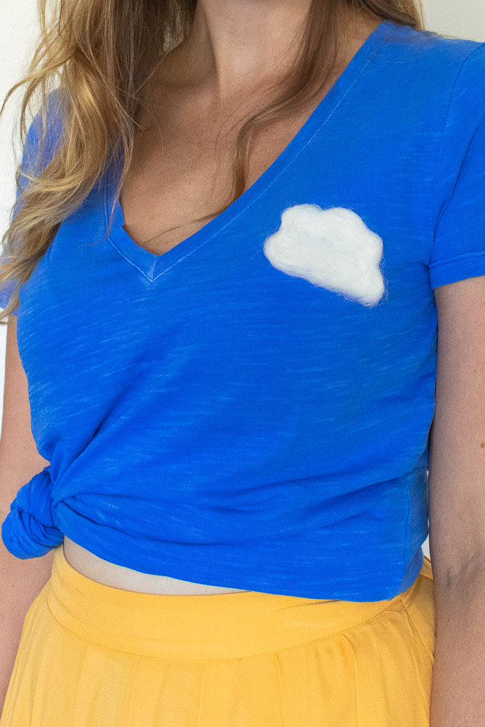 DIY Needle Felted Cloud T-Shirt | Club Crafted