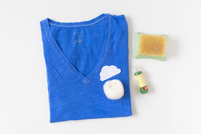 DIY Needle Felted Cloud T-Shirt | Club Crafted